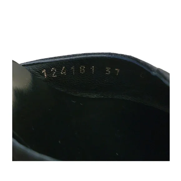 Gucci Black Beige Patent Leather GG Logo Turnlock Mule Slides 37 US 7 - Picture 7 of 17